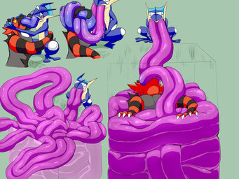 duo extreme_french_kiss french_kissing hyper hyper_tongue kissing long_tongue thick_tongue tongue tongue_bath sevi_blaze nintendo pokemon generation_6_pokemon generation_7_pokemon greninja incineroar pokemon_(species) 4:3 hi_res