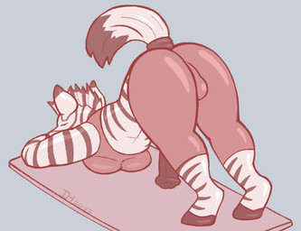 animal_genitalia animal_penis anthro balls black_body black_ear_tips black_fur black_hair black_penis black_stripes black_tail breasts clothing dipstick_ears ear_markings equine_genitalia equine_penis eyes_closed flaccid flared_penis fur genitals gynomorph hair intersex medial_ring multicolored_ears penis red_clothing solo striped_body striped_fur striped_hair stripes tail topwear white_body white_ears white_fur white_hair white_tail impishhyena equid equine mammal zebra 2023 dated red_theme