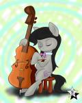 abstract_background anthro black_hair bow_(feature) bow_(stringed_instrument) bow_tie bowed_string_instrument cello cutie_mark eyes_closed female fur grey_body grey_fur hair long_hair musical_instrument playing_music solo string_instrument wodahseht friendship_is_magic hasbro my_little_pony octavia_(mlp) earth_pony equid equine horse mammal pony 2015 absurd_res hi_res