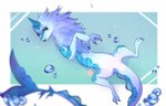 blue_body claws female feral fur horn purple_body purple_eyes purple_fur solo tail tylerayrton asian_mythology disney mythology raya_and_the_last_dragon sisu_(ratld) aquatic_dragon dragon mammal marine mythological_creature mythological_scalie scalie