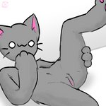 :3c anthro female fur genitals grey_body grey_fur nude owo pose pussy solo whiskers e-rar403 domestic_cat felid feline felis mammal 1:1 pinup