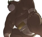 anthro asian_clothing belly big_belly clothing east_asian_clothing japanese_clothing kemono male mawashi moobs nipples overweight overweight_male simple_background solo sumo sumo_wrestler magumataishi lifewonders tokyo_afterschool_summoners ashigara_(tas) bear mammal 2023