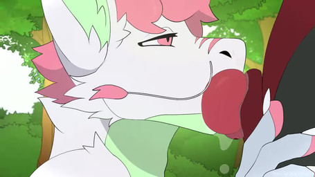 anthro anthro_on_anthro anthro_penetrated anthro_penetrating anthro_penetrating_anthro bodily_fluids close-up cum cum_in_mouth cum_inside deep_throat drinking drinking_cum duo erection faceless_character faceless_male fellatio fur genital_fluids genitals grass hair knot knotting looking_at_another looking_up male male/male male_penetrated male_penetrating male_penetrating_anthro male_penetrating_male nude oral oral_knotting oral_only oral_penetration outside outside_sex penetration penile penile_penetration penis penis_in_mouth pink_eyes pink_hair plant sex side_view standing tree white_body white_fur bellial_grotenbell mythology airi_(wecfan) bat dragon eastern_dragon mammal mythological_creature mythological_scalie scalie 16:9 2d_animation animated frame_by_frame hi_res long_playtime sound video widescreen