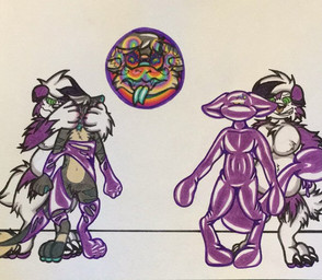 ambiguous_gender anthro duo female fur latex transformation kieliindustries nintendo pokemon canid canine furred_scalie furred_snake generation_7_pokemon goo_creature lycanroc mammal midnight_lycanroc pokemon_(species) reptile scalie snake sykrin source_request