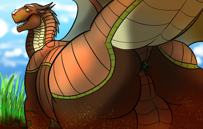 anal anal_vore backsack balls big_butt butt butt_focus duo extreme_size_difference feral genitals horn macro male membrane_(anatomy) membranous_wings micro open_mouth penetration presenting scales size_difference smile solo_focus tail vore wings spicyscaliearts european_mythology mythology wings_of_fire titus_(ofhhh-sotek-bubu) dragon mudwing_(wof) mythological_creature mythological_scalie scalie western_dragon digital_media_(artwork) hi_res