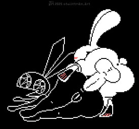 anal anal_penetration anthro anthro_penetrated anus backsack balls belly belly_expansion big_balls big_butt big_penis black_background black_body black_butt blush bodily_fluids breath butt butt_expansion cum cum_from_ass cum_in_ass cum_inflated_butt cum_inflation cum_inside cum_on_butt duo expansion feet female female_penetrated from_behind_position genital_fluids genitals heart_symbol inflation leaking_cum looking_back male male/female male_penetrating male_penetrating_female nude orgasm penetration penile penile_penetration penis penis_in_ass sex short_tail shortstack simple_background small_but_hung tail teeth text throbbing throbbing_balls tongue tongue_out top_hole vulva white_balls white_body white_butt white_penis toilet_man sam_and_max vib-ribbon max_(sam_and_max) vibri lagomorph leporid mammal rabbit 2025 animated artist_name crossover digital_media_(artwork) pixel_(artwork) pixel_animation signature
