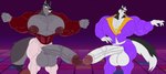 abs anthro balls barazoku big_balls big_muscles big_pecs big_penis body_hair butt chain chest_hair dance_floor duo exposed_chest flexing fluffy fluffy_tail genitals hairy_balls huge_balls huge_muscles huge_pecs huge_penis hyper hyper_balls hyper_genitalia hyper_penis male male/male muscular muscular_legs muscular_thighs nipple_outline nipples pecs penis penis_poking_out penis_through_fly tail vein veiny_penis hehdgd helluva_boss mythology pinklie_(helluva_boss) vortex_(helluva_boss) canid canid_demon canine demon hellhound mammal mythological_canine mythological_creature absurd_res hi_res