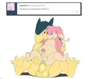 anal anal_penetration anthro anthrofied anus balls barefoot belly chair_position cute_fangs dominant duo erection eye_contact fangs feet foreskin from_behind_position genitals glans humanoid_genitalia humanoid_penis interspecies larger_dom looking_at_another male male/male male_on_bottom male_on_top male_penetrated male_penetrating male_penetrating_male nude on_bottom on_lap on_top on_top_of open_mouth overweight overweight_male penetration penis penis_size_difference retracted_foreskin sex shallow_penetration size_difference spread_legs spread_toes spreading teeth text toes user_avatar seyrmo nintendo pokemon tumblr audino generation_2_pokemon generation_5_pokemon mammal pokemon_(species) typhlosion english_text source_request