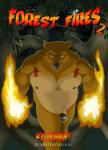 2018 5_fingers anthro balls bear comic devon_(misterstallion) digital_media_(artwork) english_text fingers fire flaccid forest genitals magic male mammal misterstallion musclegut muscular muscular_anthro muscular_male nipples nude number outside penis plant public sequel solo sorcery story surprise tattoo text title title_number tree