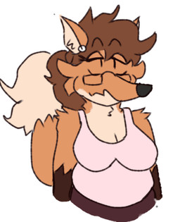 anthro big_breasts bottomwear breasts clothing female fluffy fluffy_tail footwear grumpy shortstack skirt slightly_chubby solo sweater tail topwear apolonoise amanda_(apolonoise) canid canine fox mammal