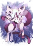 3_toes abstract_background ambiguous_gender anthro dna duo eye_contact feet looking_at_another male purple_eyes simple_background sparkles tail toes white_background suikuzu nintendo pokemon felid generation_1_pokemon generation_6_pokemon legendary_pokemon mammal mega_evolution mega_mewtwo mega_mewtwo_y mewtwo pokemon_(species) 2013 hi_res signature