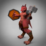 4_horns abs anthro big_tail digitigrade female hammer holding_object holding_weapon horn long_tail maul multi_horn muscular muscular_anthro muscular_female nude red_body red_scales scales shield solo tail tapering_tail thick_tail tongue tongue_out tools weapon bambookat kobold scalie 1:1 3d_(artwork) animated digital_media_(artwork) huge_filesize no_sound short_playtime turntable_(animation) webm