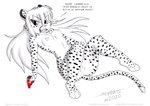 3_toes angry anthro anus breasts feet female genitals humor nude paws plantigrade pose pussy solo text toes toony tirashanks_(artist) vanilla_(tirashanks) cheetah felid feline mammal english_text pinup