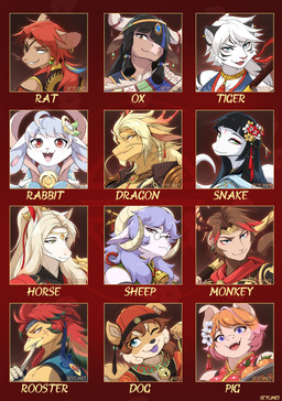 accessory anthro blep blue_eyes brown_eyes clothing ear_piercing ear_ring eye_patch eyebrows eyelashes eyewear female flower flower_in_hair fur glasses green_eyes hair hair_accessory horn male one_eye_closed open_mouth open_smile piercing plant red_eyes ring_piercing smile solo text tongue tongue_out wink seyumei chinese_zodiac mythology avian bird bovid bovine canid canine canis caprine chicken domestic_dog domestic_pig dragon equid equine felid galliform haplorhine horse lagomorph leporid mammal monkey murid murine mythological_creature mythological_scalie pantherine phasianid primate rabbit rat reptile rodent scalie sheep snake suid suine sus_(pig) tiger 2026 english_text hi_res