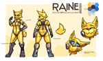 anthro armwear biohazard_symbol black_sclera blue_eyes boots clothing elbow_gloves female filter footwear gas_mask gloves handwear hazard_symbol hazmat_suit heart_symbol knee_boots knee_highs latex legwear mask pronouns purple_latex question_mark shoes smile symbol synthetic text what_has_science_done yellow_latex krd raine_(rubbercreatures) animate_inanimate canid canine canis living_clothing mammal wolf english_text hi_res