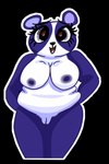 anthro big_breasts breasts countershading eyelashes female fur genitals long_eyelashes nipples nude open_mouth open_smile purple_body purple_fur pussy simple_background smile solo transparent_background white_body white_countershading cabra_fantasmagorica hasbro littlest_pet_shop littlest_pet_shop_(2012) penny_ling bear giant_panda mammal absurd_res alpha_channel hi_res