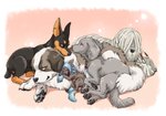 ambiguous_gender countershading ear_piercing ear_ring feral group hairless piercing ring_piercing ayaka aggrey_(ayaka) cecilio_(ayaka) dred_(ayaka) gilbert_(ayaka) kaiser_(ayaka) canid canine canis chinese_crested_dog dobermann domestic_dog hairless_dog hungarian_sheepdog livestock_guardian_dog mammal molosser mountain_dog pastoral_dog pinscher pyreneen_mastiff toy_dog weimaraner 2020