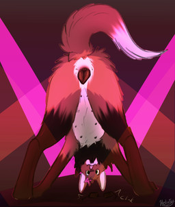 animal_genitalia animal_vulva belly blep butt canine_genitalia canine_vulva female feral fur genitals long_legs looking_at_viewer looking_through looking_through_legs looking_through_legs_at_viewer low-angle_view multi_nipple nipples presenting presenting_hindquarters quadruped runway simple_background smile solo spreading tail tail_motion tailwag teasing tongue tongue_out vulva conditional_dnp heliofox canid canine mammal maned_wolf digital_media_(artwork)
