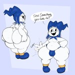 belly big_butt blue_boots blue_clothing blue_footwear blue_thong blue_underwear boots bulge butt clothing eyewear footwear glasses half_naked huge_thighs hyper hyper_thighs male moobs shoes solo tail thick_thighs thong underwear virito atlus megami_tensei sega jack_frost_(megami_tensei) demon humanoid imp tailed_humanoid absurd_res hi_res