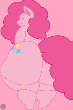 anthro big_butt butt female overweight solo thick_thighs stinkfingerz friendship_is_magic hasbro my_little_pony pinkie_pie_(mlp) equid equine horse mammal pony hi_res