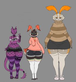 anthro arthropod_abdomen bell bottomwear choker clothing collar eyewear female femboy fishnet_clothing fishnet_legwear glasses huge_hips huge_thighs jewelry legwear looking_at_viewer male necklace orange_body purple_body shorts skirt small_waist stockings thick_thighs wide_hips der_vogelmensch avarice_(artlegionary) eternal_rose_(darkescape) samsel_(artlegionary) arthropod eldritch_being insect lepidopteran moth hi_res