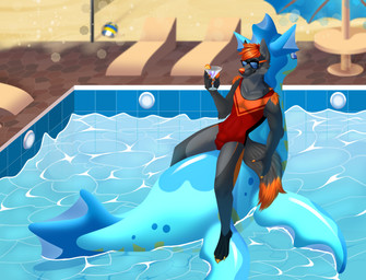 alcohol animal_pool_toy anthro arms_bent ball beach bent_legs beverage bulge clothing cocktail detailed_bulge eyewear genital_outline glasses inflatable inflatable_ride inflatable_support legs_over_edge male on_pool_toy one-piece_swimsuit over_edge penis_outline pool_toy seaside solo straddling swimming_pool swimwear tail_over_edge volleyball_(ball) juliy_miuliy puffypaws force_(fullforceural) canid canine canis inanimate_object mammal wolf 2020 absurd_res digital_media_(artwork) hi_res