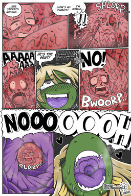 abdominal_bulge ahegao anthro areola aroused belly big_areola big_belly big_breasts big_butt big_nipples big_tail blush blush_lines bodily_fluids bone breasts butt death dialogue duo ejaculation facial_hair fatal_vore female female_pred genital_fluids genitals green_body hair human_prey long_hair looking_pleasured lying male male/female male_prey massage_table masturbation melting_flesh melting_limbs moan nipples nude nude_anthro nude_female on_back organs panicked_look panicking penetration realization relaxing rumbling_stomach screaming screaming_orgasm screaming_prey sex shocked sitting stomach stomach_acid surprised tail tail_fetish tail_play tail_sex tall_female text unwilling_prey vaginal vaginal_fluids vaginal_penetration vaginal_squirting vore vulva x-ray_view shyguy9 mythology sophie_(shyguy9) dragon human mammal mythological_creature mythological_scalie scalie 2:3 comic english_text hi_res