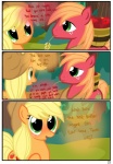 absurd_res apple applejack_(mlp) big_macintosh_(mlp) blush brother_(lore) brother_and_sister_(lore) comic cutie_mark dialogue duo earth_pony english_text equid equine female feral food forest freckles friendship_is_magic fruit hasbro hi_res horse male mammal my_little_pony outside plant pony pyruvate sibling_(lore) sister_(lore) text tree wood
