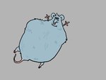 3_fingers anthro biped blue_body fingers lying overweight pink_nose simple_background solo vore srirachamander mammal mouse murid murine rodent 2024 digital_media_(artwork) hi_res