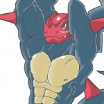 abs anthro barazoku biceps big_muscles blue_eyes blush flexing male muscular muscular_anthro muscular_male nipples pecs pokemorph simple_background solo teeth white_background asgoody mythology nintendo pokemon dragon druddigon generation_5_pokemon mythological_creature mythological_scalie pokemon_(species) reptile scalie 1:1