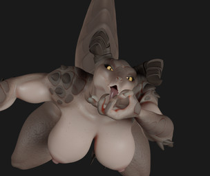 anthro female solo noxiousfumes69 vulgarvictor_(modeler) fallout microsoft mommyclaw_(vulgarvictor) deathclaw scalie 3d_(artwork) digital_media_(artwork) hi_res