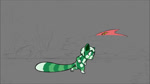 abdominal_bulge almost_fully_inside ambiguous_gender ambush anthro duo feral forced fully_inside fur green_body green_fur green_hair hair hunting larger_pred male markings multicolored_body oral_vore partially_inside purple_eyes ring_(marking) ringed_tail scared smaller_prey soft_vore striped_markings striped_tail stripes tail tail_markings vore yellow_eyes anonymous_artist capcom monster_hunter virulence ailurid fanged_wyvern mammal red_panda shamos animated no_sound short_playtime webm