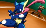amphibian blue_skin frog greninja hair hat nintendo pokémon red_eyes serena tongue trainer video_games
Rating: Safe
Score: 1
User: GrandFatherFox
Date: March 15, 2014