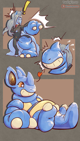 clothing inflatable inflatable_transformation latex necktie plastic pool_toy pooltoy_transformation torn_clothing toy transformation dustyerror nintendo pokemon animate_inanimate canid canine fox generation_1_pokemon mammal nidoqueen ninetales pokemon_(species) rhinoceros 4:7 absurd_res hi_res