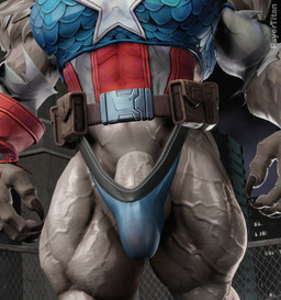anthro black_claws bulge claws clothing fur genitals grey_body grey_fur grey_penis humanoid_genitalia humanoid_penis male muscular muscular_male penis solo suit underwear vein veiny_muscles veiny_penis psyertitan marvel marvel_rivals captain_america capwolf canid canine canis mammal wolf 2026 3d_(artwork) digital_media_(artwork)