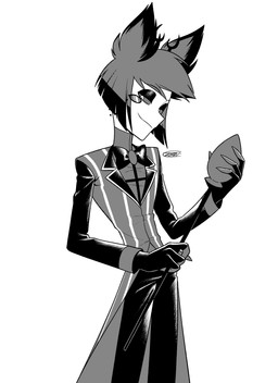 antlers bow_tie clothed clothing eyewear horn male monocle simple_background solo white_background enaic31 hazbin_hotel hellaverse alastor_(hazbin_hotel) animal_humanoid deer deer_humanoid demon demon_humanoid humanoid mammal mammal_humanoid absurd_res hi_res monochrome