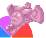 abs balls biceps genitals male muscular muscular_humanoid muscular_male nipples pecs penis pink_body pink_skin ring solo vein veiny_penis unrealrui dc_comics green_lantern green_lantern_(series) kilowog alien bolovaxian humanoid