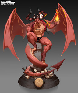 4_eyes 4_fingers 4_horns anthro back_wings biped duo elemental_manipulation fingers fire fire_manipulation horn male membrane_(anatomy) membranous_wings multi_eye multi_horn muscular muscular_anthro muscular_male muscular_thighs wings fansl hellaverse helluva_boss satan_(helluva_boss) yogirt_(helluva_boss) demon demon_dragon 2025 hi_res signature