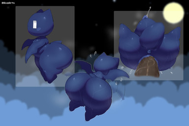 abdominal_bulge anal anal_orgasm anal_penetration anthro balls big_butt big_penis blue_body blue_ears blue_fur blue_nipples blue_tail blue_wings bodily_fluids bottom_heavy brown_body butt cloud cum cumshot duo ejaculation flying full_moon fur genital_fluids genitals hands-free huge_butt looking_pleasured male male/male male_penetrated male_penetrating male_penetrating_male membrane_(anatomy) membranous_wings micropenis moobs moon nipples orgasm penetration penile penile_penetration penis penis_in_ass penis_size_difference rear_view sex short_tail shortstack shortstack_male side_view small_balls small_penis standing sweat tail text thick_thighs three-quarter_view tongue tongue_out vein veiny_penis white_eyes wide_hips wings axoarts cave_story bat bat_(cave_story) mammal 2026 artist_name digital_media_(artwork) hi_res