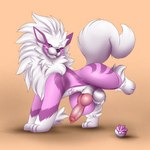 animal_genitalia animal_penis balls big_balls big_knot big_penis canine_genitalia canine_penis erection feral fur genitals huge_penis knot looking_at_viewer male penis pokeball pokemorph purple_body purple_fur raised_leg sheath solo tail vein veiny_penis friztwolf nintendo pokemon frizt arcanine canid canine canis generation_1_pokemon mammal pokemon_(species) 1:1 absurd_res digital_media_(artwork) hi_res