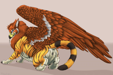 animal_genitalia animal_vulva anus beak black_anus black_beak black_body black_claws black_eyebrows black_fur black_markings black_stripes black_tail black_vulva blue_eyes brown_body brown_ears brown_face brown_feathers brown_wings claws dark_anus dark_claws dark_eyebrows dark_markings dark_pupils dark_stripes digitigrade dipstick_beak eyebrows feathered_wings feathers female feral fur genitals grey_pawpads leg_stripes looking_at_viewer looking_back markings monotone_anus monotone_genitals multicolored_beak multicolored_body multicolored_face multicolored_feathers multicolored_fur multicolored_tail multicolored_wings orange_body orange_fur orange_tail pawpads paws pupils quadruped ring_(marking) ringed_tail simple_background solo striped_legs striped_markings striped_tail stripes tail tail_markings thin_tail toe_claws two_tone_beak two_tone_body two_tone_face two_tone_feathers two_tone_tail two_tone_wings vulva white_body white_face white_feathers white_fur white_inner_ear white_paws white_wings wings yellow_beak toradoshi mythology namugriff accipitrid accipitriform avian bird felid gryphon hybrid kite_(bird) mammal mythological_avian mythological_creature pantherine red_kite tiger