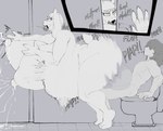 anthro anthro_penetrated bathroom belly belly_inflation big_breasts big_butt bodily_fluids boss_monster_(undertale) bovid breasts butt caprine cum cum_inflation cum_inside deltarune door duo english_text exclamation_point female female_penetrated floppy_ears genital_fluids goat hair hi_res horn huge_breasts human human_on_anthro human_penetrating human_penetrating_anthro inflation interspecies jaybotmechaniac kris_(deltarune) lactating male male/female male_penetrating male_penetrating_female mammal milk monochrome mother_(lore) mother_and_child_(lore) mother_and_son_(lore) nude on_bottom on_top onomatopoeia open_mouth parent_(lore) parent_and_child_(lore) parent_and_son_(lore) penetration pseudo_incest_(lore) reverse_cowgirl_position sex sitting slightly_chubby son_(lore) sound_effects stealth_sex text thick_thighs toilet toriel undertale undertale_(series)