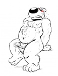 anthro balls blush bodily_fluids brian_griffin canid canine canis cum domestic_dog donkeypunch erection family_guy genital_fluids genitals male mammal musclegut muscular muscular_anthro muscular_male nipples orgasm_denial overweight overweight_anthro overweight_male penis precum resisting_orgasm simple_background slightly_chubby solo stocky straining white_background