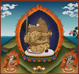 anthro barazoku blood bodily_fluids bone cloud crown dancing enlightened fire flower gem group headgear hug kissing leaf lotus_(flower) male male/male melee_weapon multi_arm multi_limb muscular muscular_male on_top plant religion sex skull sword tantra thangka tree vajra_(buddhism) water weapon xroshtag_(artist) buddhism buddhist_mythology mahayana_buddhism mahasmasananatha_(xroshtag) randamahalochana bear bodhisattva brown_bear canid canine felid fox leopard lizard mammal pantherine reptile scalie tibetan_blue_bear tibetan_sand_fox true_fox ursine absurd_res hi_res