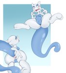 2_toes 3_fingers anthro anus blush bodily_fluids breasts feet female fingers genitals open_mouth pussy short_stack simple_background solo spread_legs spreading surprise sweat sweatdrop toes tongue tongue_out white_body bandlebro nintendo pokemon generation_1_pokemon legendary_pokemon mewtwo pokemon_(species) 2018 absurd_res hi_res