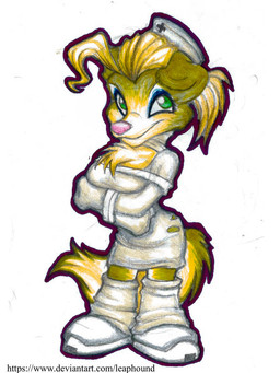 anthro asylum clothing female headgear headwear hospital nurse nurse_clothing nurse_headwear restraints smile solo straitjacket text leaphound leslie_collie canid canine canis collie domestic_dog herding_dog mammal pastoral_dog sheepdog 3:4 url