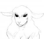 anthro black_and_white bovid breasts caprine domestic_sheep female hi_res hladilnik jane_doe_(hladilnik) mammal monochrome nude sheep solo