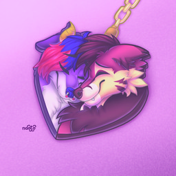 anthro barbell_piercing circular_barbell_piercing collar duo facial_piercing female heart_symbol holidays love male nose_piercing piercing romantic romantic_couple septum_circular_barbell septum_piercing naoto valentine's_day canid canine canis mammal wolf 1:1 absurd_res hi_res