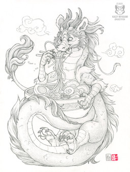 4_fingers 4_toes ambiguous_gender chopsticks claws cloud eating fangs feet feral fingers food holding_chopsticks holding_food holding_object horn noodles ramen_noodles simple_background solo tail tail_tuft teeth toe_claws toes tuft whiskers kacey mythology dragon eastern_dragon mythological_creature mythological_scalie scalie 2025 graphite_(artwork) greyscale hi_res monochrome traditional_media_(artwork)