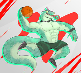 abs anthro barbell_piercing biceps bodily_fluids bottomwear clothed clothing collar facial_piercing footwear green_body green_bottomwear green_clothing green_scales green_shorts head_spikes male male_anthro mouth_piercing multicolored_claws muscular muscular_anthro muscular_male neck_piercing nipple_piercing nipples nose_piercing nose_ring pecs piercing purple_spikes ring_piercing saliva scales shoes shorts solo spikes spikes_(anatomy) stocky studded_collar studs tail tongue tongue_out tongue_piercing topless topless_anthro topless_male yellow_sclera sorakskullsnake goat_(movie) sony_corporation sony_pictures modo_olachenko komodo_dragon lizard monitor_lizard reptile scalie 2026 digital_media_(artwork) hi_res